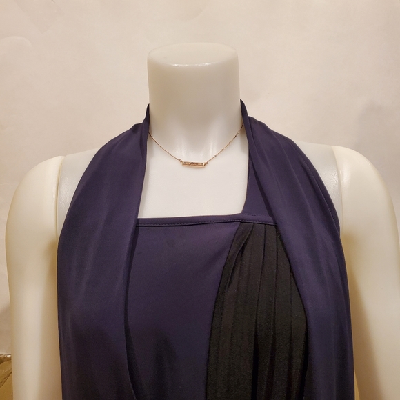 AllSaints Olwen Dress in Deep dark Blue Sz 4 - Picture 5 of 8